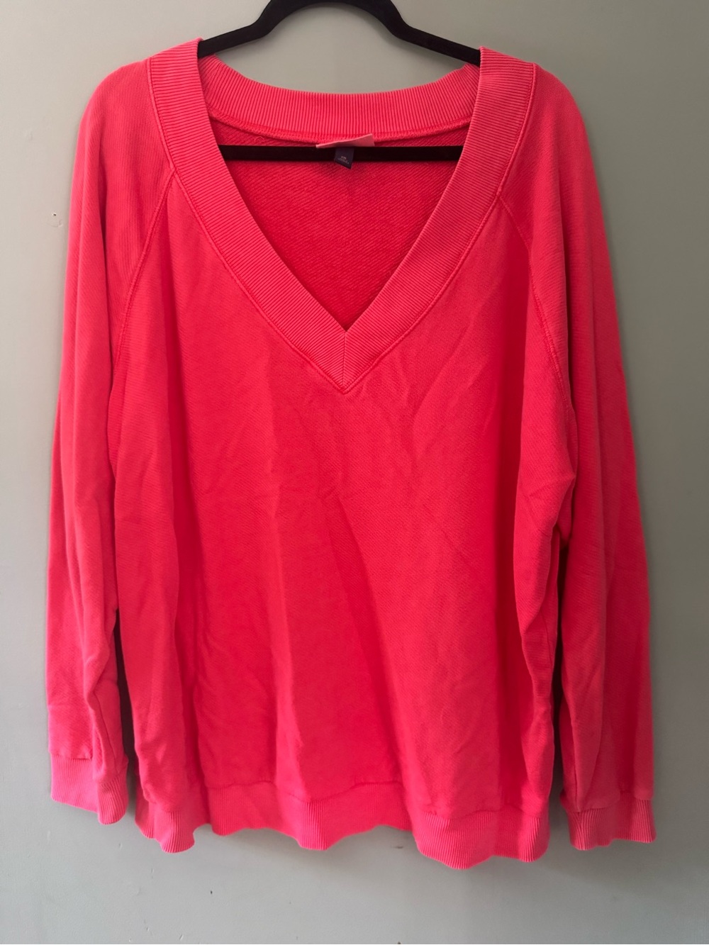 Universal Thread Bright Coral Pink V-Neck Sweater